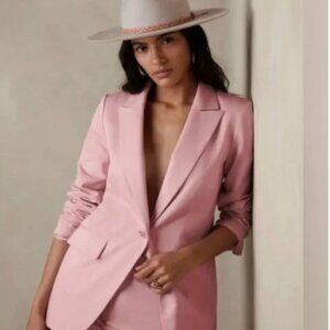 Pink Linen Blazer